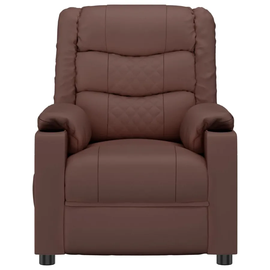 Fauteuil inclinable Marron Similicuir - 3