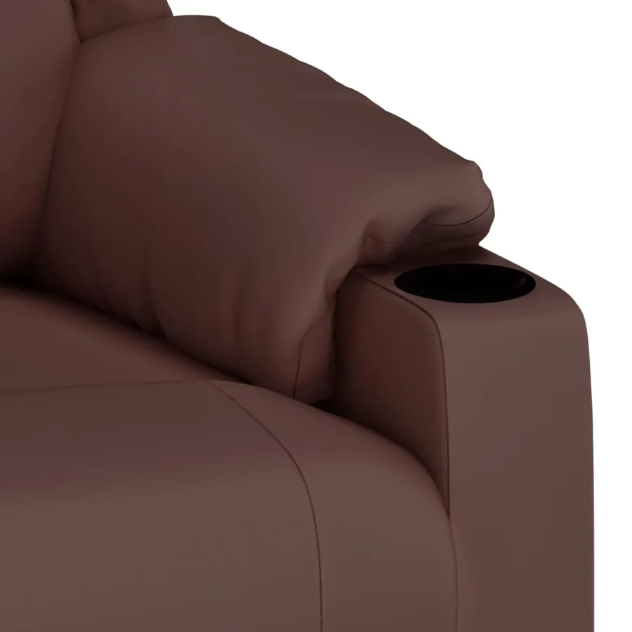 Fauteuil inclinable Marron Similicuir - 7