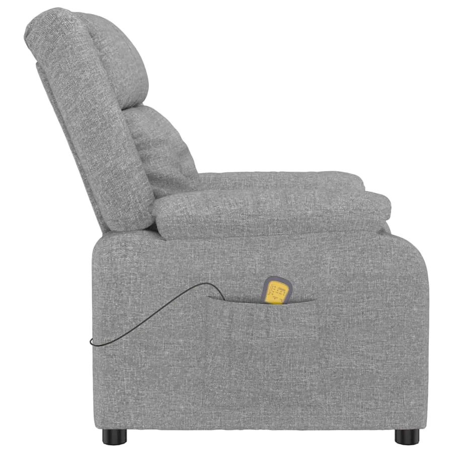 Fauteuil de massage Gris clair Tissu - 4