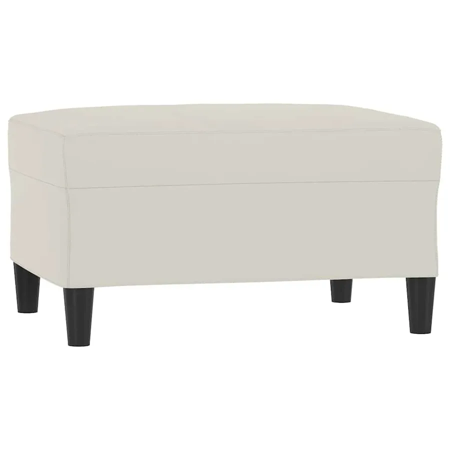 Repose-pied Crème 70x55x41 cm Velours - 2