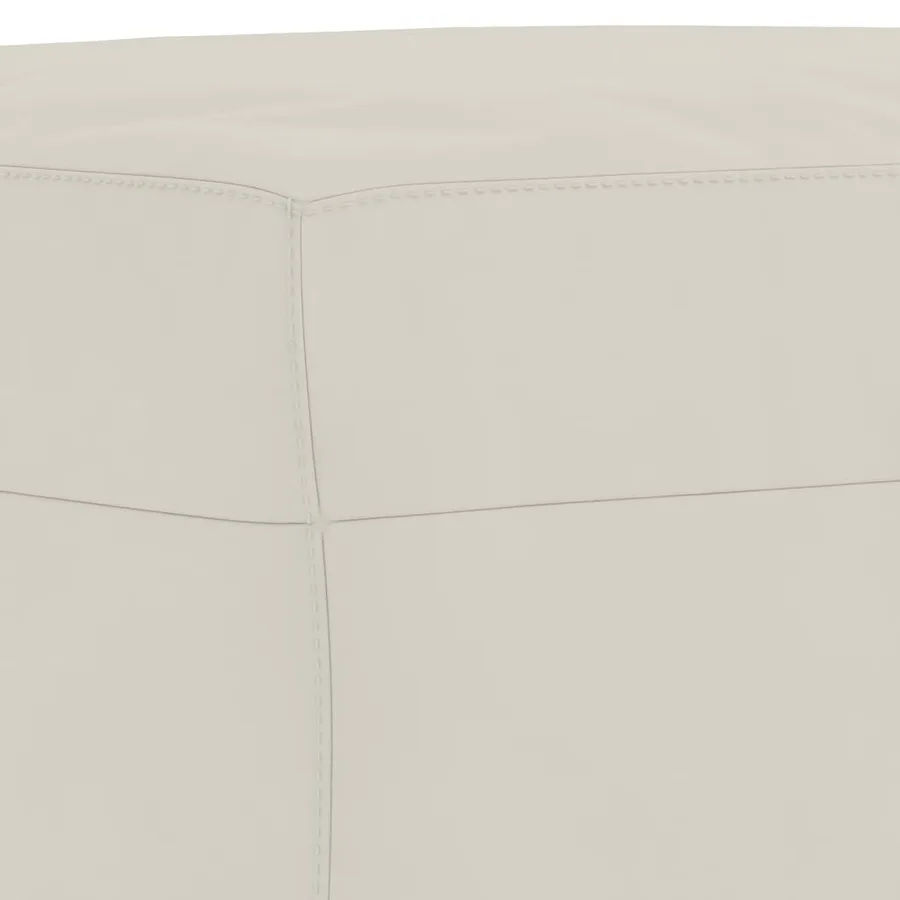 Repose-pied Crème 70x55x41 cm Velours - 5