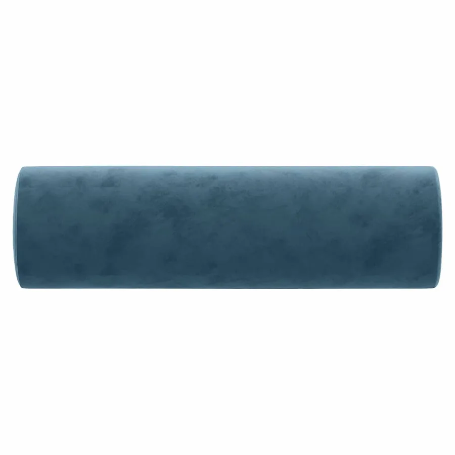 Coussins décoratifs lot de 2 Bleu Ø15x50 cm Velours - 4