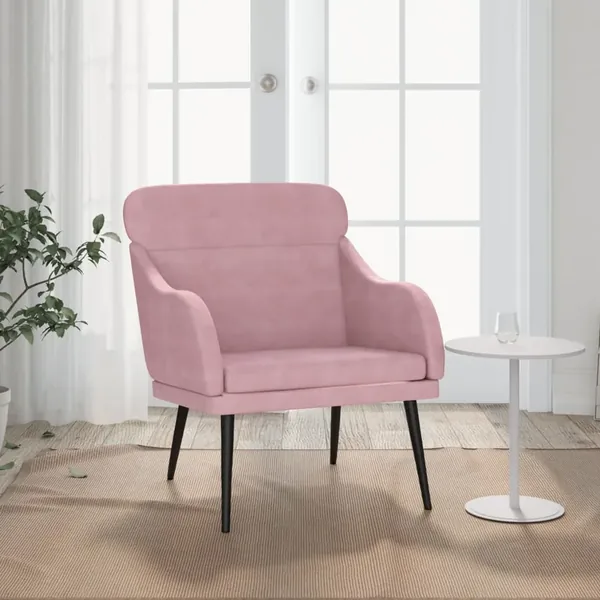 Fauteuil Rose 63x76x80 cm Velours