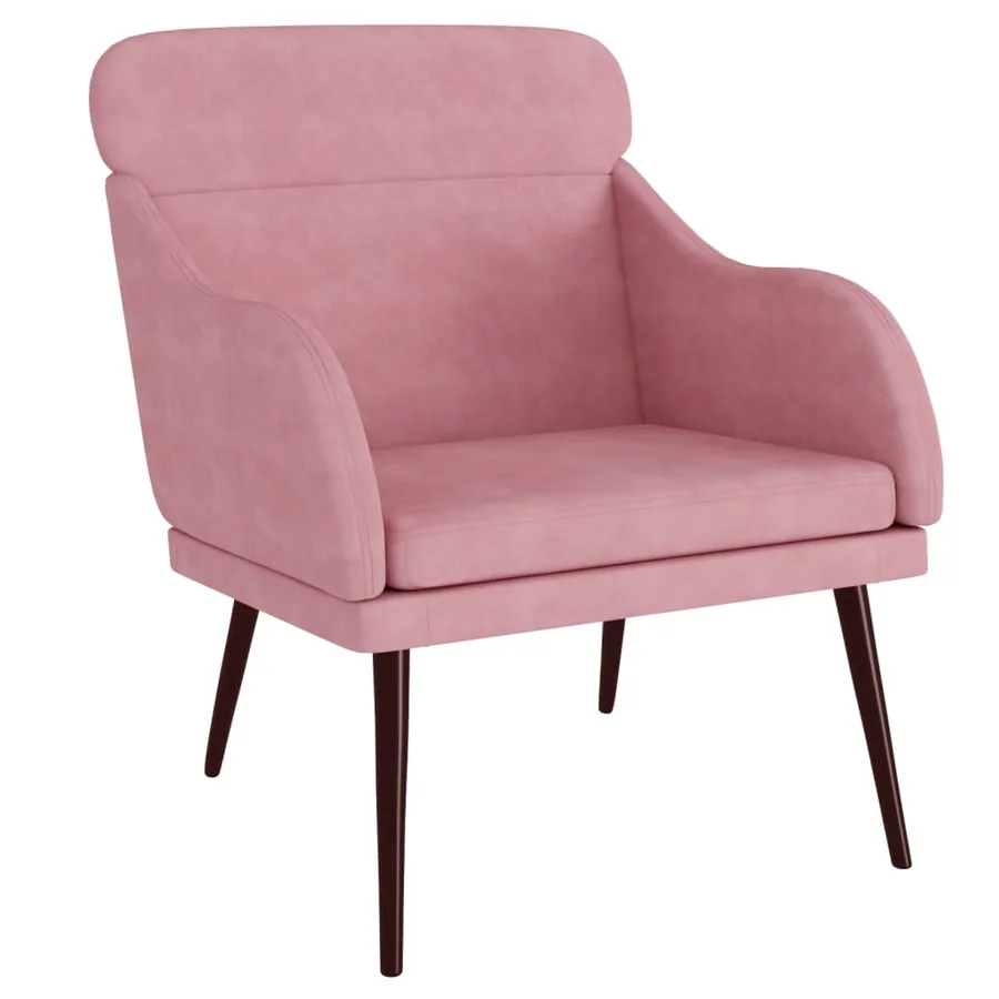 Fauteuil Rose 63x76x80 cm Velours - 2