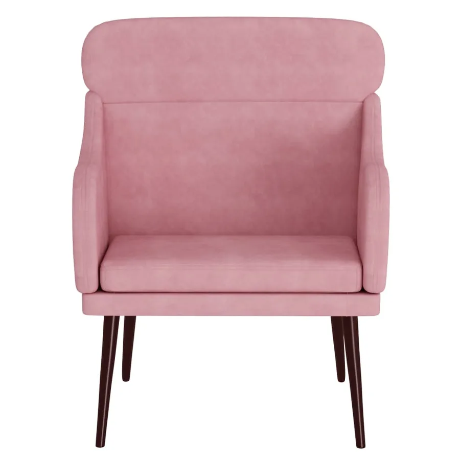 Fauteuil Rose 63x76x80 cm Velours - 3