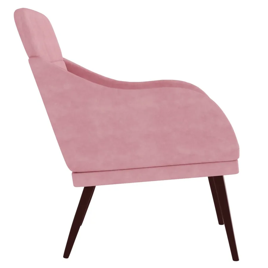 Fauteuil Rose 63x76x80 cm Velours - 4