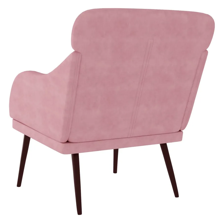 Fauteuil Rose 63x76x80 cm Velours - 5