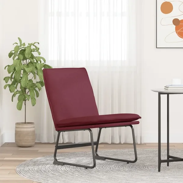 Chaise longue Rouge bordeaux 52x75x76 cm Tissu