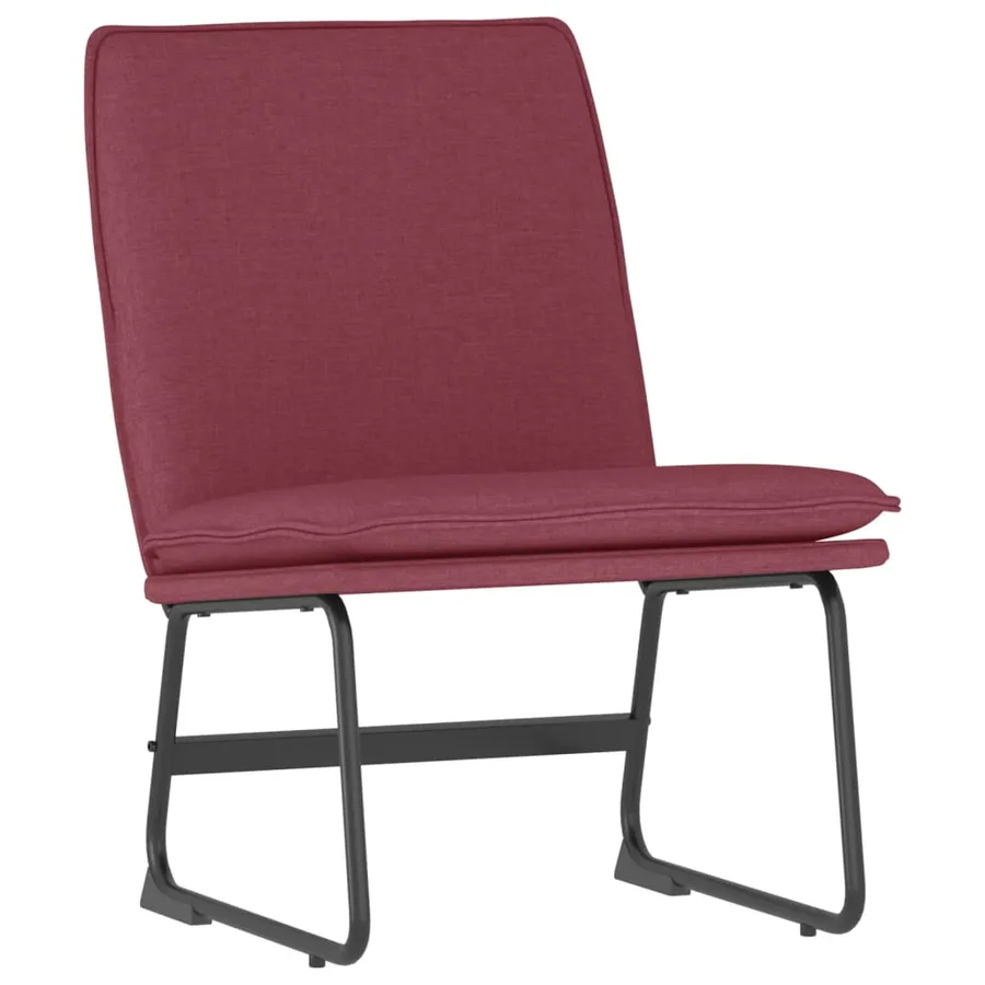 Chaise longue Rouge bordeaux 52x75x76 cm Tissu - 2