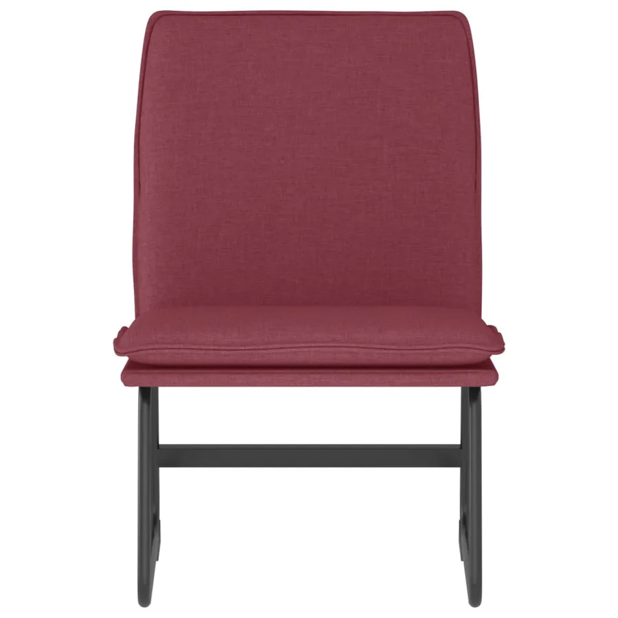 Chaise longue Rouge bordeaux 52x75x76 cm Tissu - 3