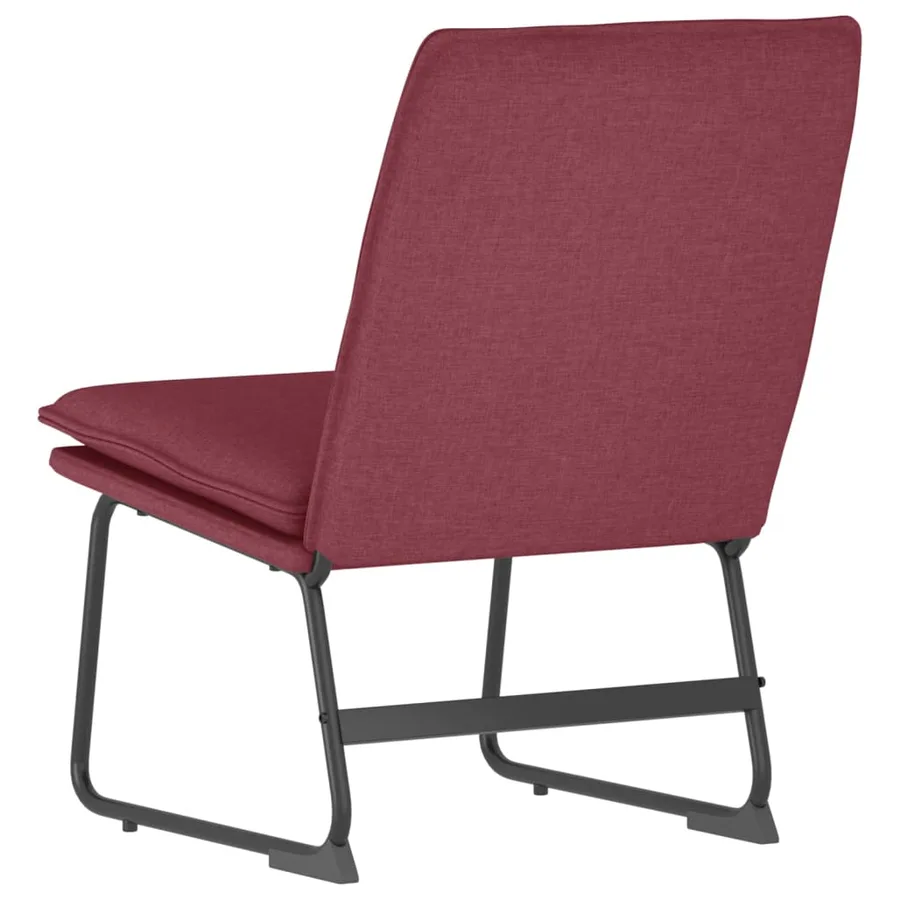 Chaise longue Rouge bordeaux 52x75x76 cm Tissu - 5