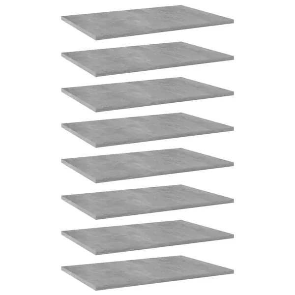 Panneaux de bibliothèque 8 pcs Gris béton 60x40x1,5cm Aggloméré