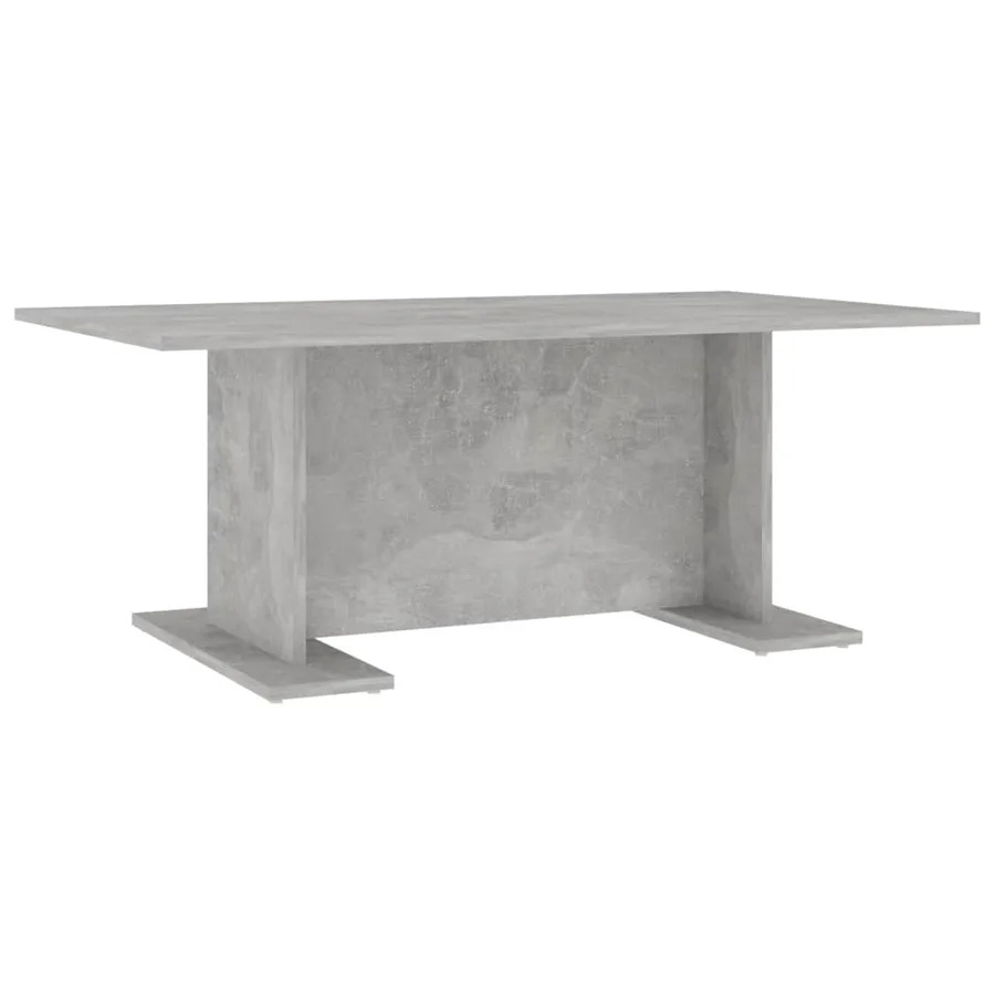 Table basse gris béton 103,5x60x40 cm bois d'ingénierie - 2