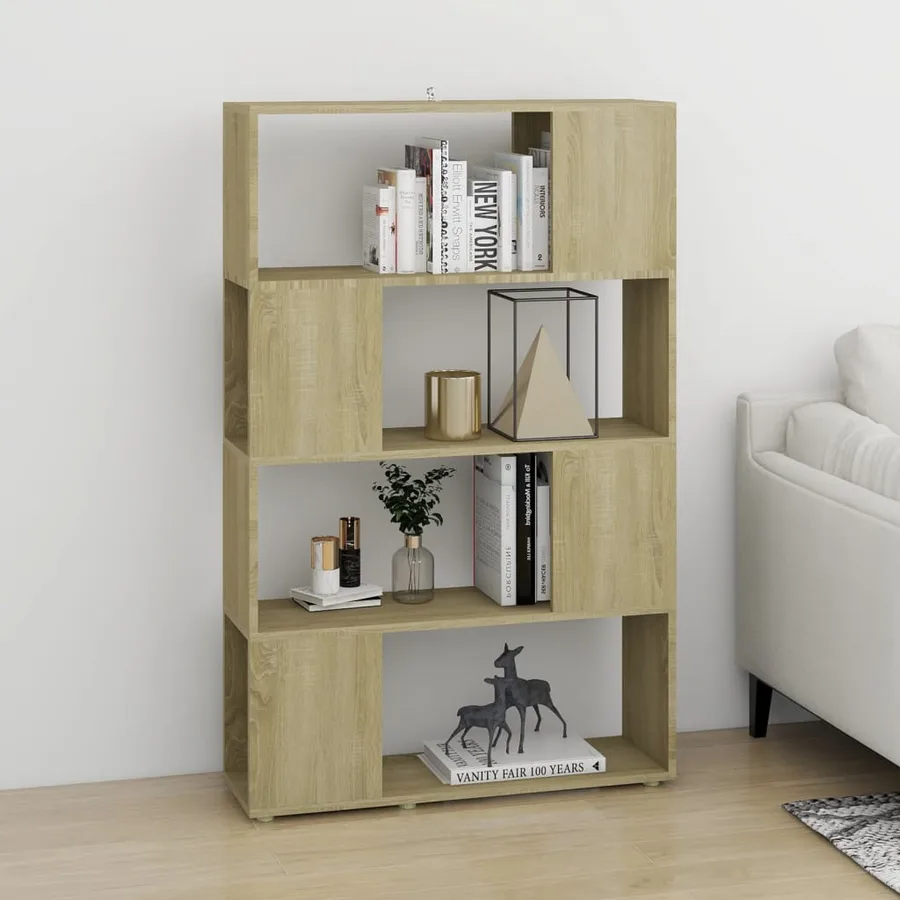 Bibliothèque/Séparateur de pièce Chêne Sonoma 80x24x124,5 cm - 3