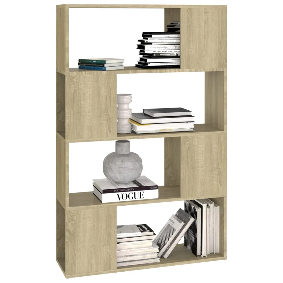 Bibliothèque/Séparateur de pièce Chêne Sonoma 80x24x124,5 cm - 4