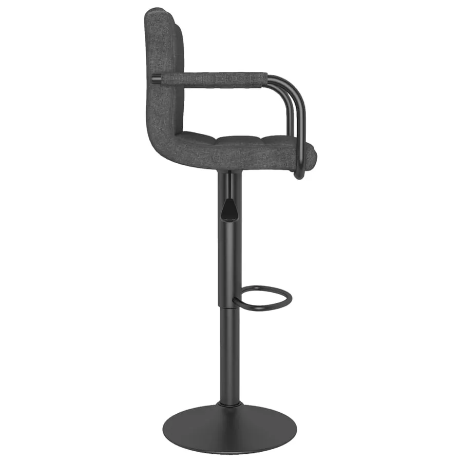 Tabouret de bar Gris foncé Tissu - 4