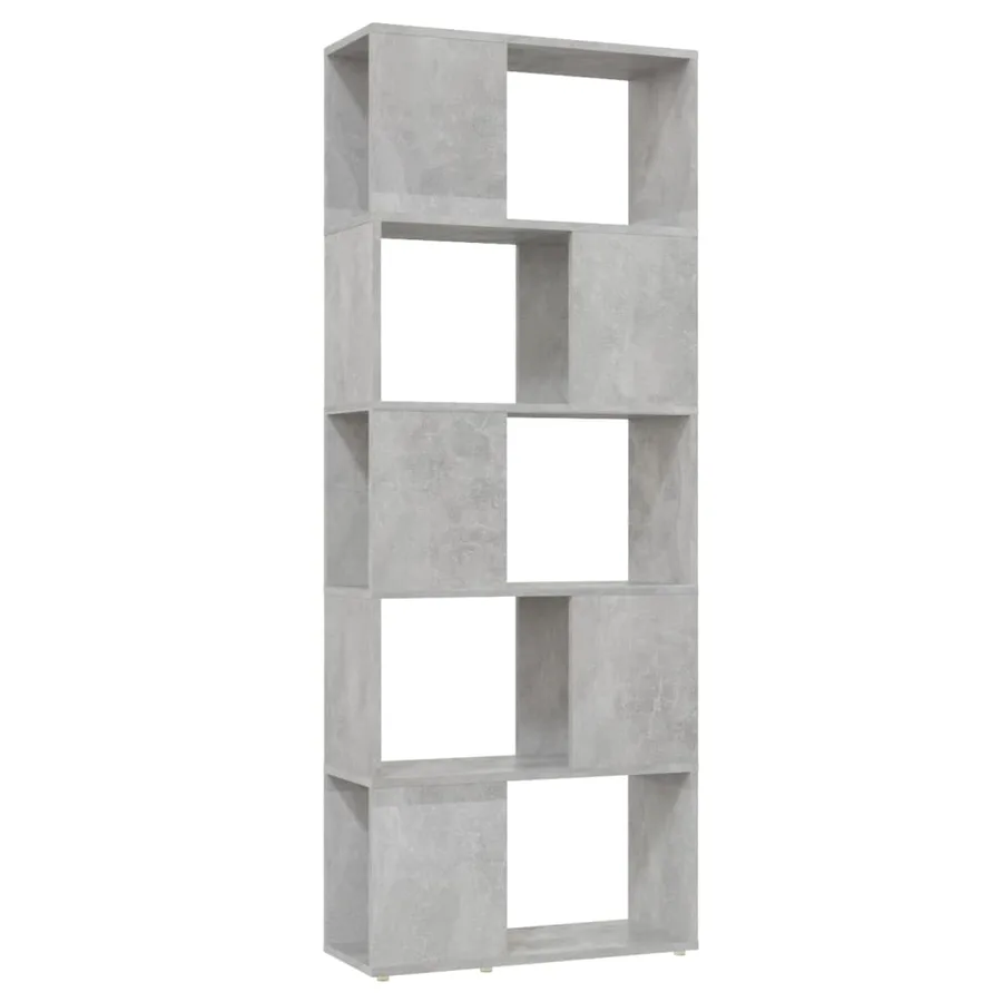 Bibliothèque/Séparateur de pièce Gris béton 60x24x155 cm - 2
