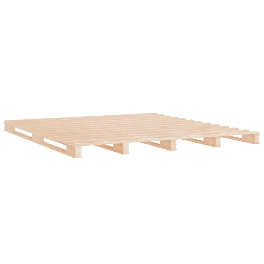Lit de palette 140x200 cm bois de pin massif - 4