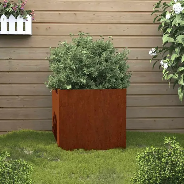 Jardinière 49x47x46 cm acier corten