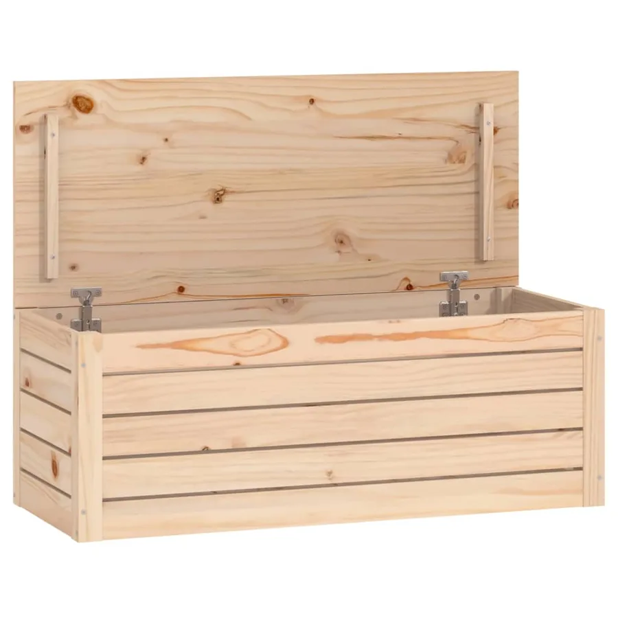 Boîte de rangement 89x36,5x33 cm Bois massif de pin - 2