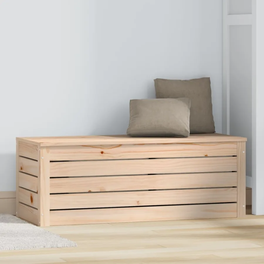 Boîte de rangement 89x36,5x33 cm Bois massif de pin - 3