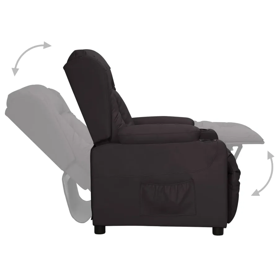 Fauteuil inclinable Noir Similicuir - 4