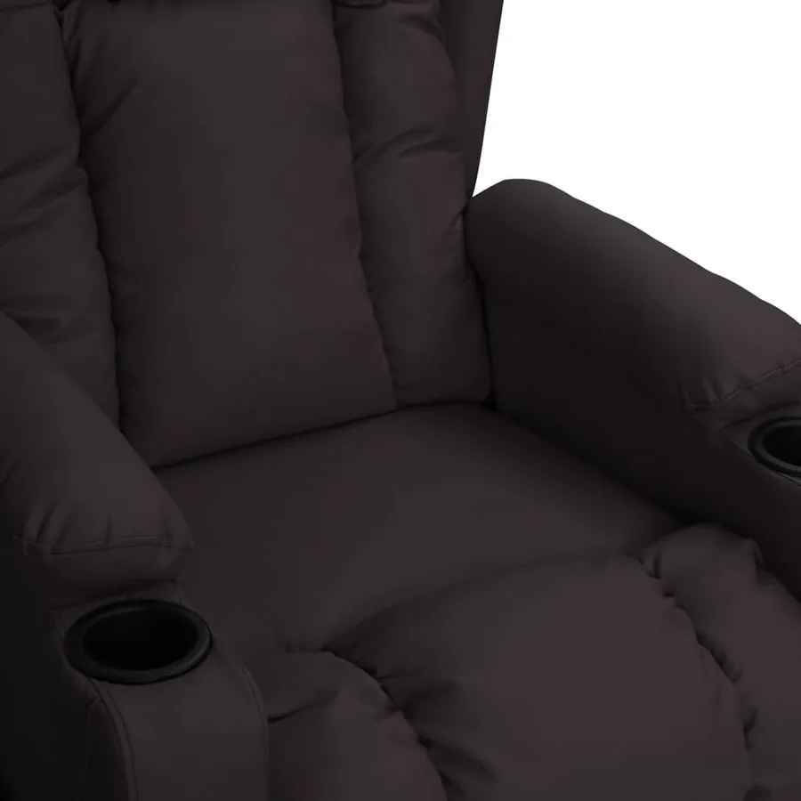 Fauteuil inclinable Noir Similicuir - 5