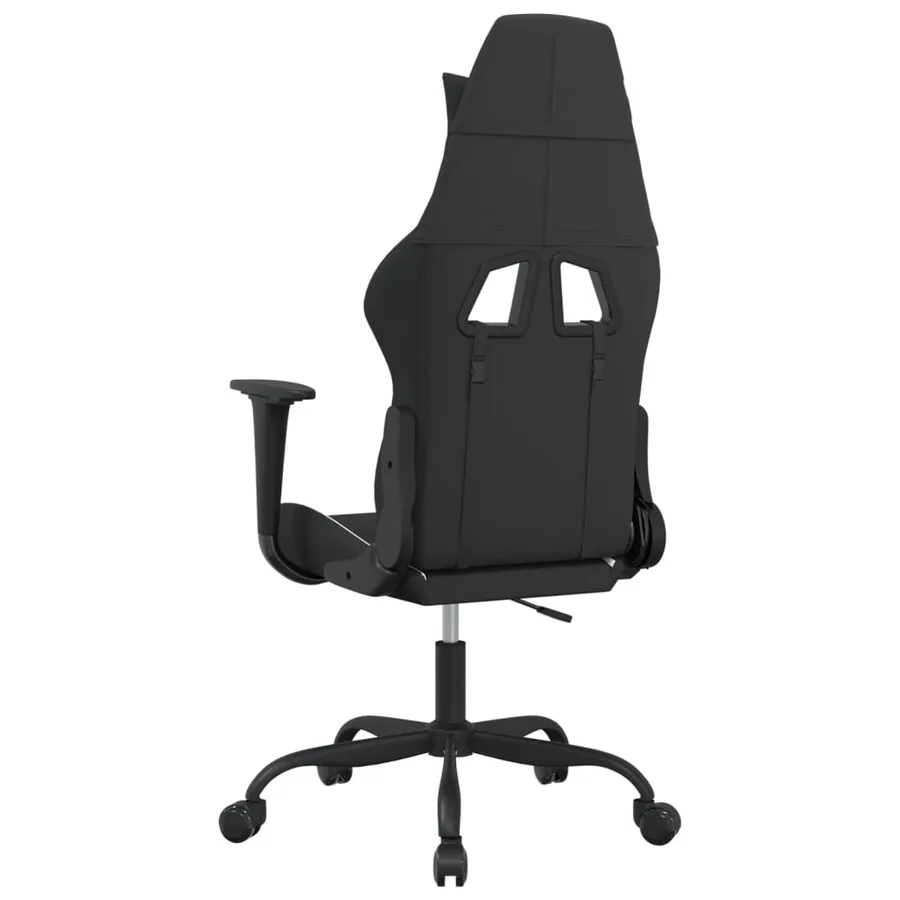 Chaise de jeu de massage Noir et blanc Tissu - 5