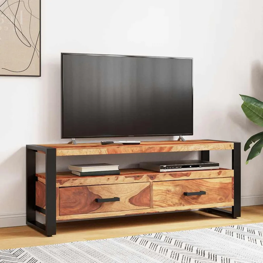 Meuble TV 120x35x45 cm Bois solide de Sesham - 3