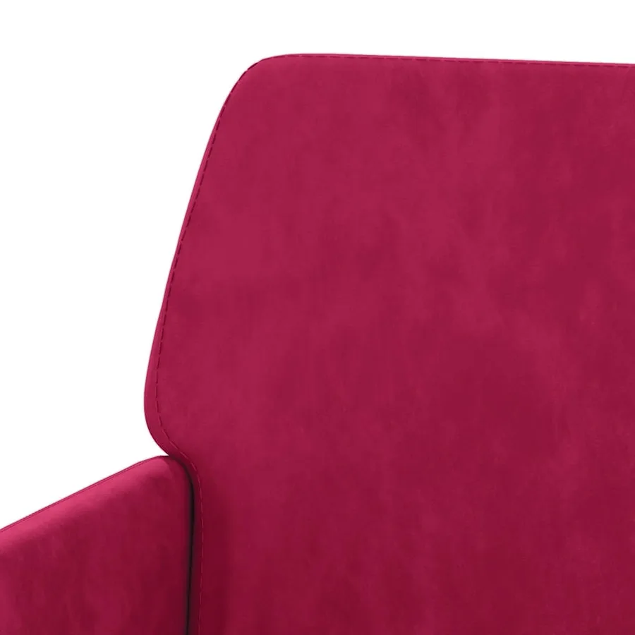 Fauteuil Rouge bordeaux 62x79x79 cm Velours - 6