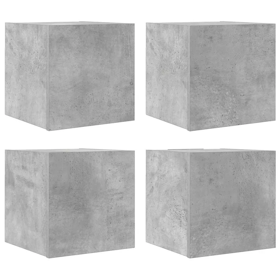 Meubles TV muraux 4 pcs Gris béton 30,5x30x30 cm - 2