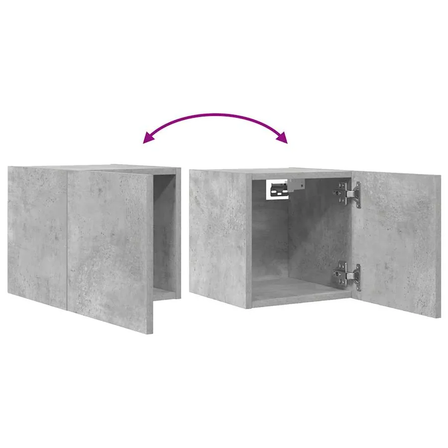 Meubles TV muraux 4 pcs Gris béton 30,5x30x30 cm - 7