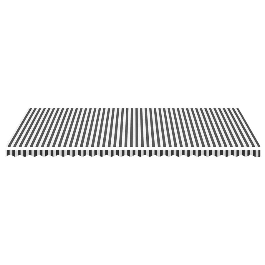 Tissu de remplacement pour auvent anthracite et blanc 6x3,5 m polyester - 3