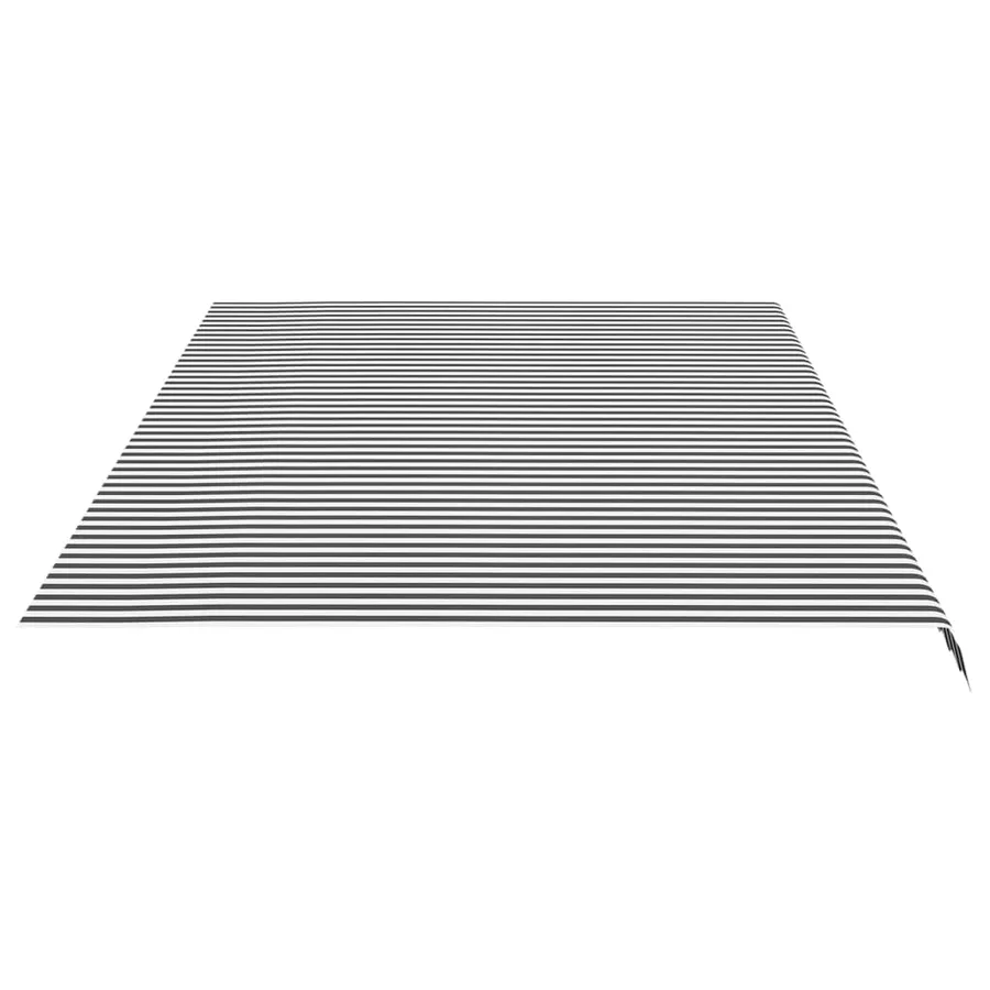 Tissu de remplacement pour auvent anthracite et blanc 6x3,5 m polyester - 4