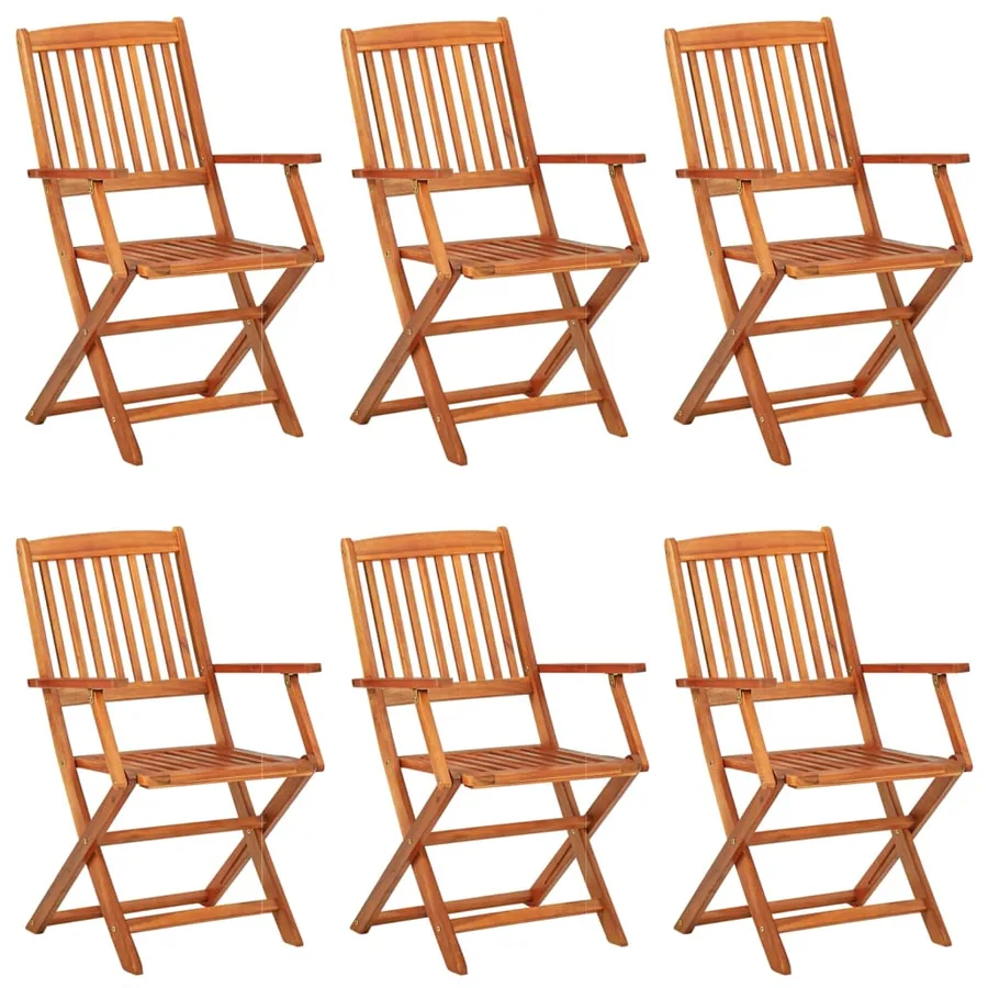 Ensemble à manger de jardin 7 pcs bois massif d'acacia - 3