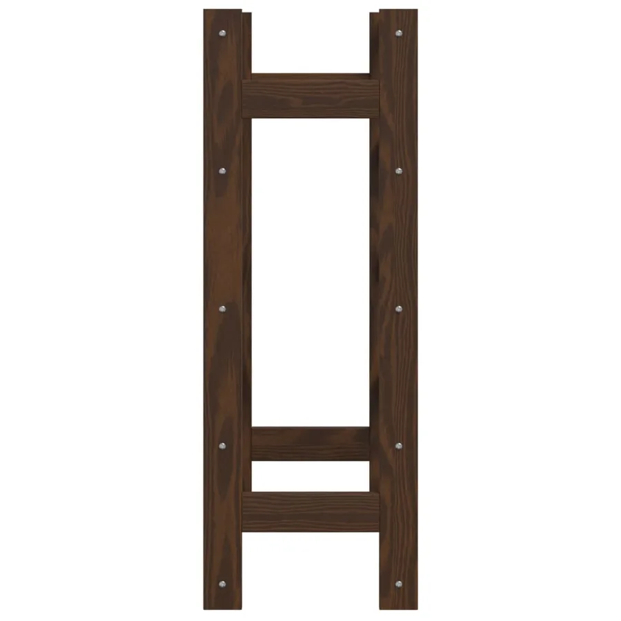 Casier à bouteilles pour 20 bouteilles marron bois pin solide - 4