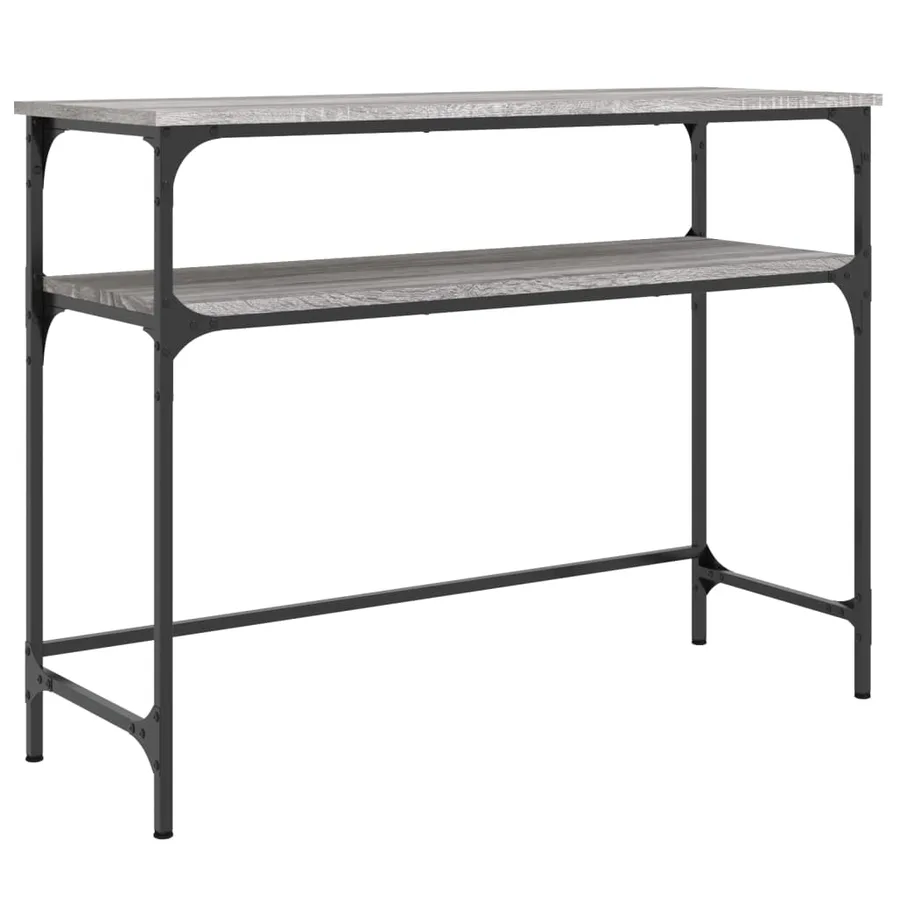 Table console sonoma gris 100x35,5x75 cm bois d'ingénierie - 2