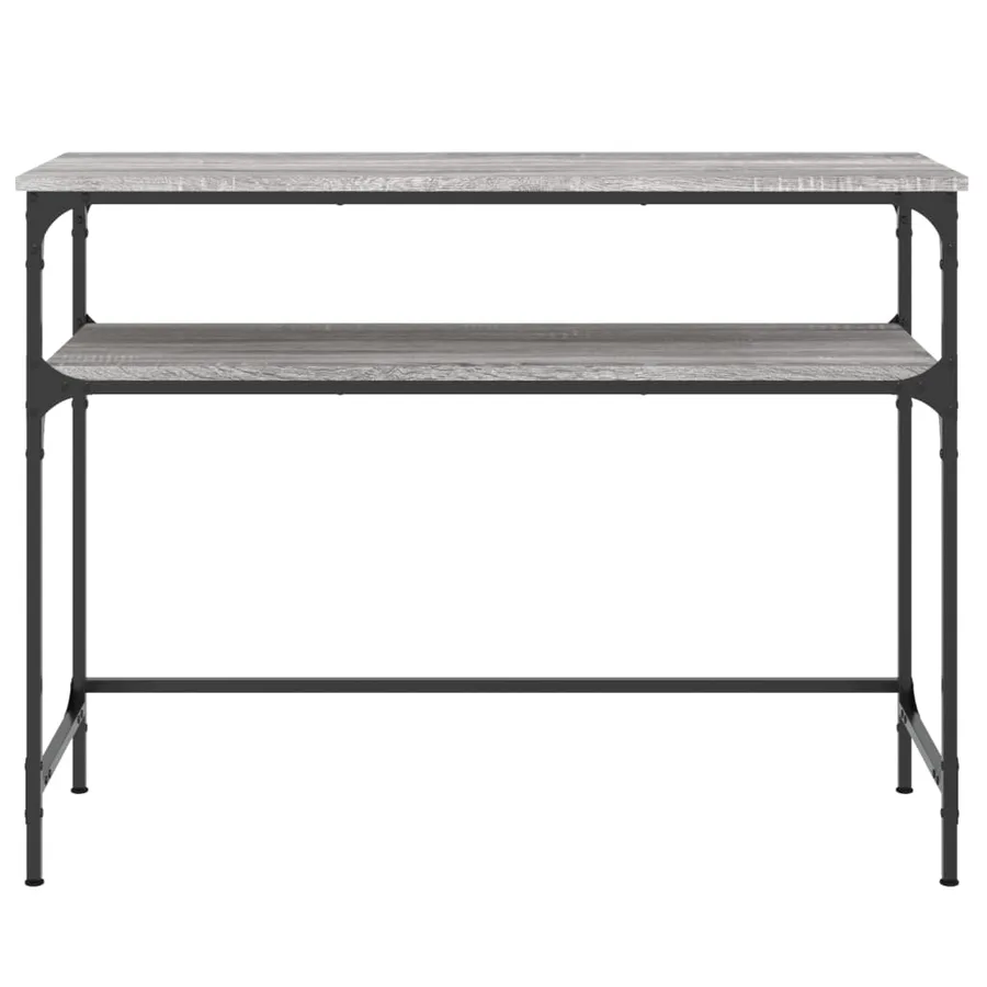 Table console sonoma gris 100x35,5x75 cm bois d'ingénierie - 4