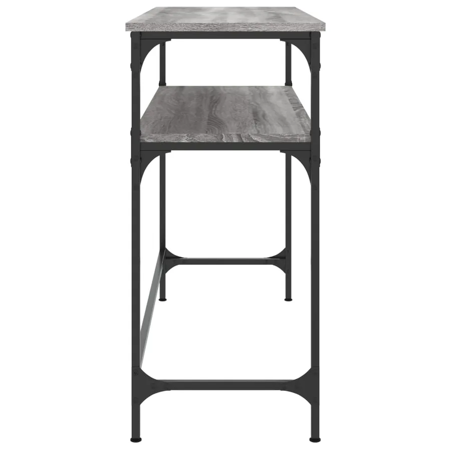 Table console sonoma gris 100x35,5x75 cm bois d'ingénierie - 5