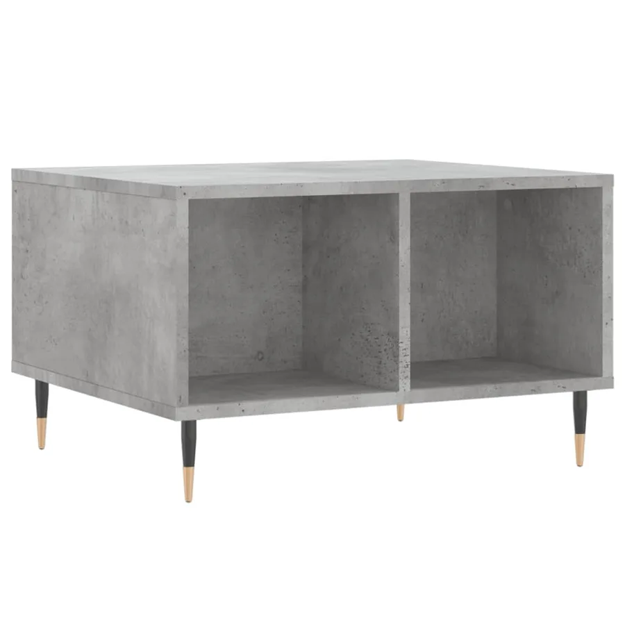 Table basse Gris béton 60x50x36,5 cm Bois d'ingénierie - 2