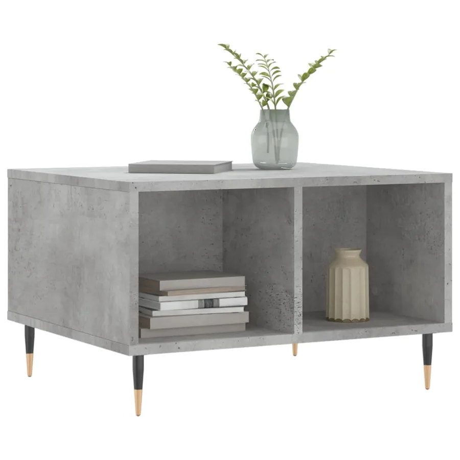 Table basse Gris béton 60x50x36,5 cm Bois d'ingénierie - 3