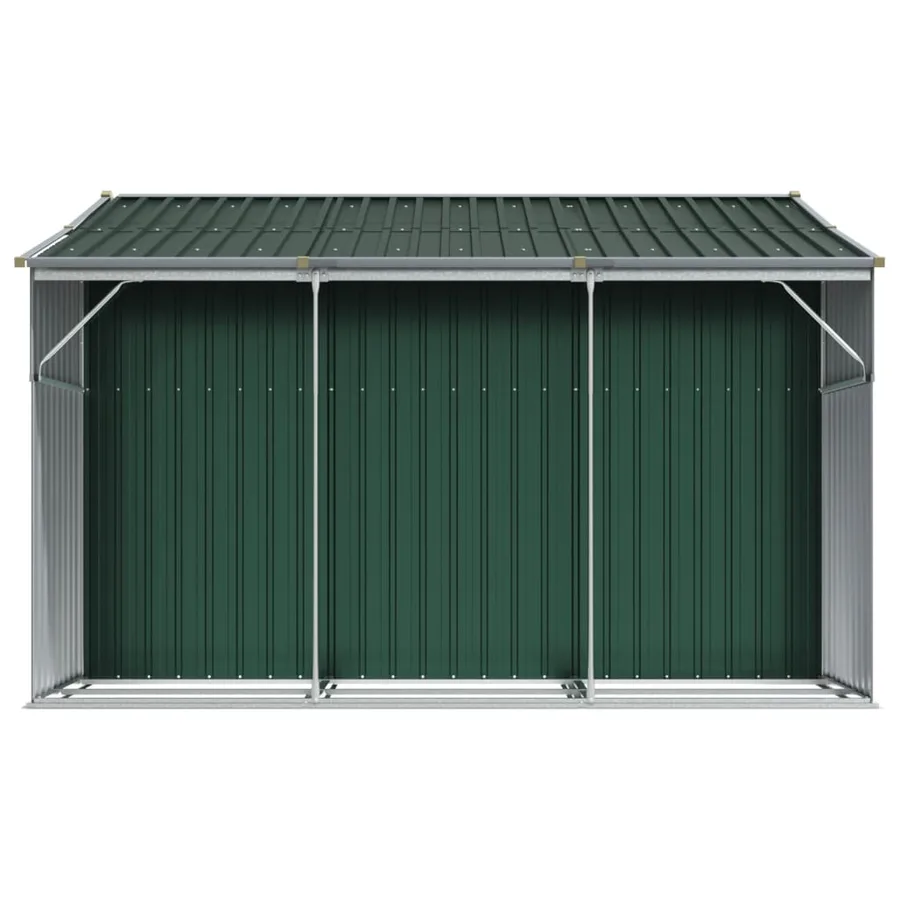 Abri de jardin vert 277x279x179 cm acier galvanisé - 6