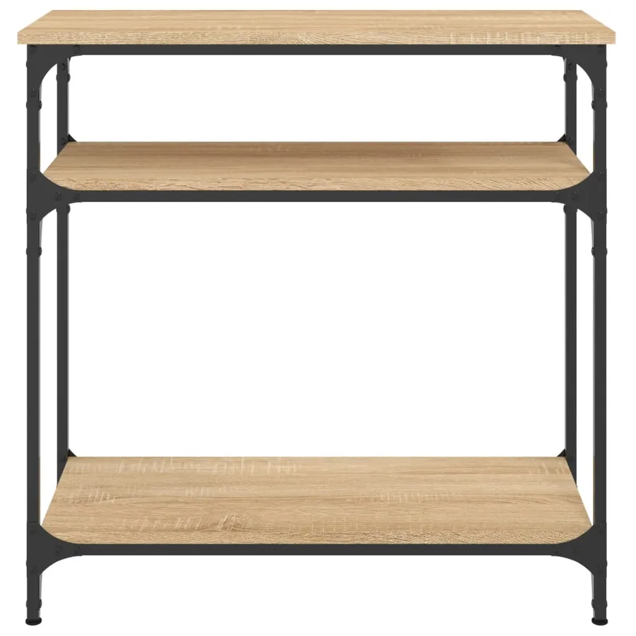 Table console chêne sonoma 75x29x75 cm bois d'ingénierie - 4