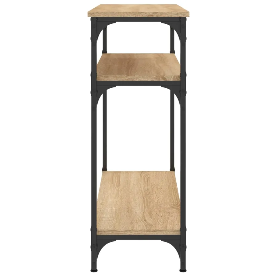 Table console chêne sonoma 75x29x75 cm bois d'ingénierie - 5