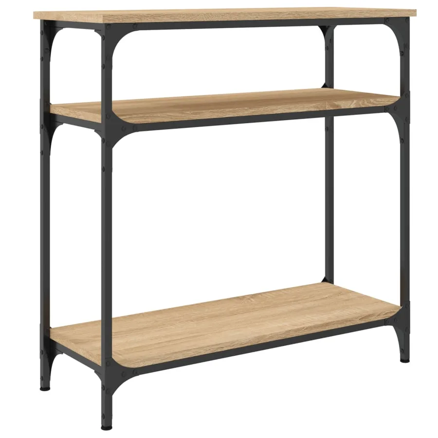 Table console chêne sonoma 75x29x75 cm bois d'ingénierie - 6