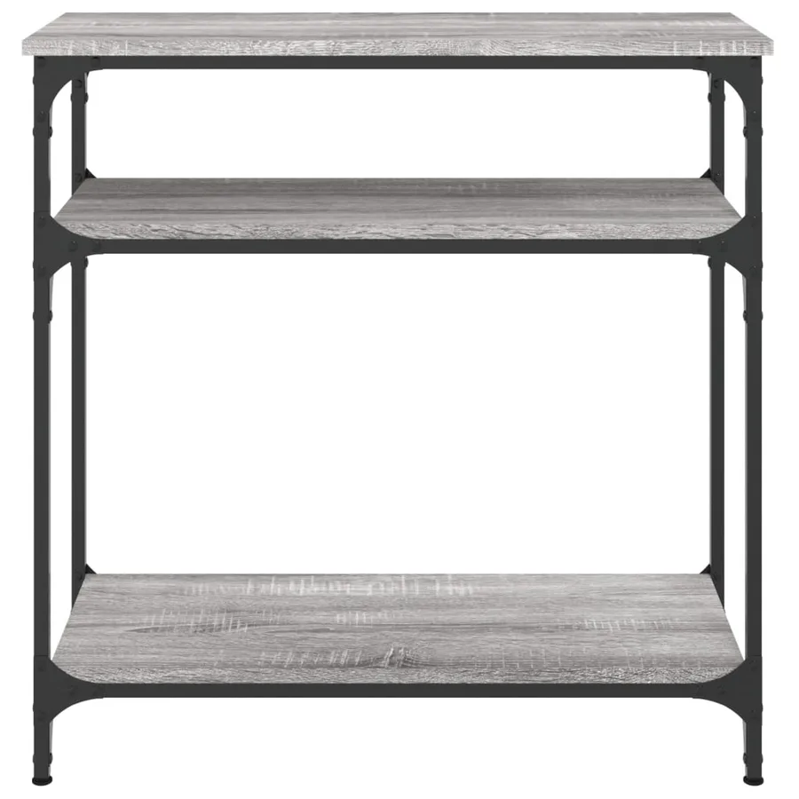 Table console sonoma gris 75x29x75 cm bois d'ingénierie - 4