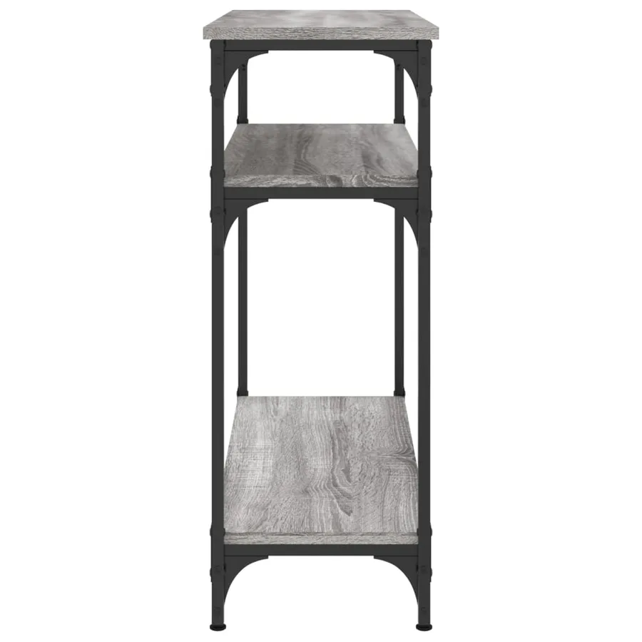 Table console sonoma gris 75x29x75 cm bois d'ingénierie - 5