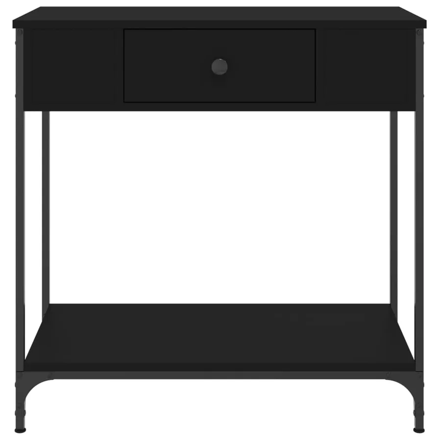 Table console noir 75x34,5x75 cm bois d'ingénierie - 4