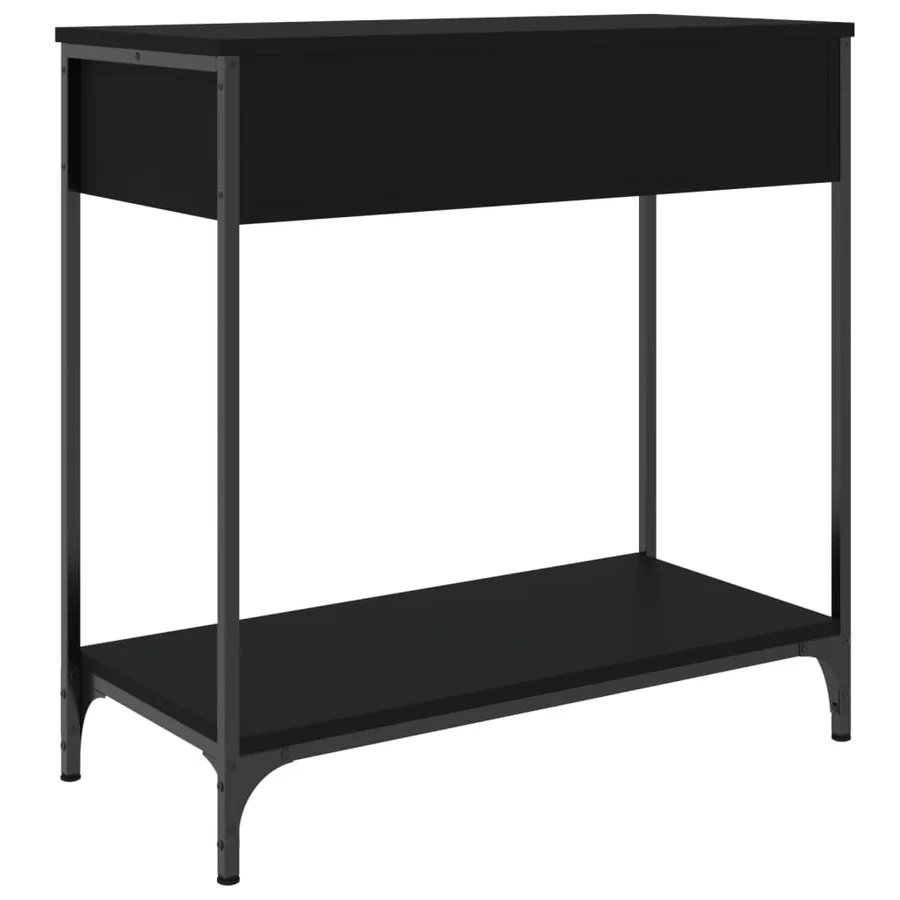 Table console noir 75x34,5x75 cm bois d'ingénierie - 5