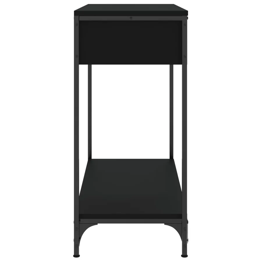 Table console noir 75x34,5x75 cm bois d'ingénierie - 6
